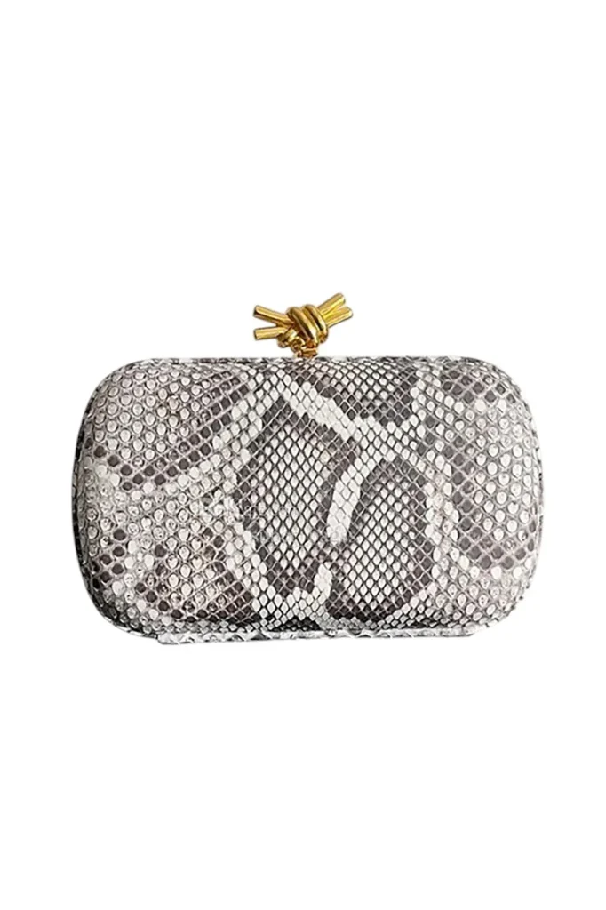 Bottega Veneta Python Pattern Clutch