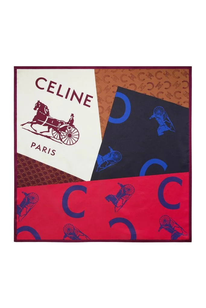 Celine Square In Silk Twill Scarf 90