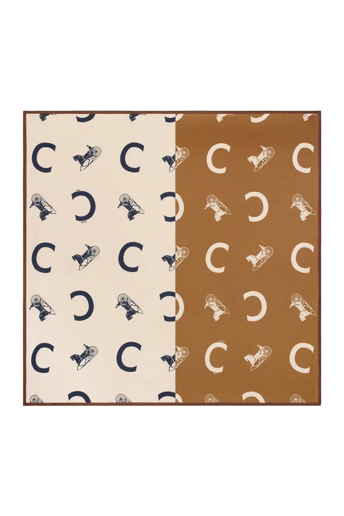 Celine Square In Silk Twill Scarf 90