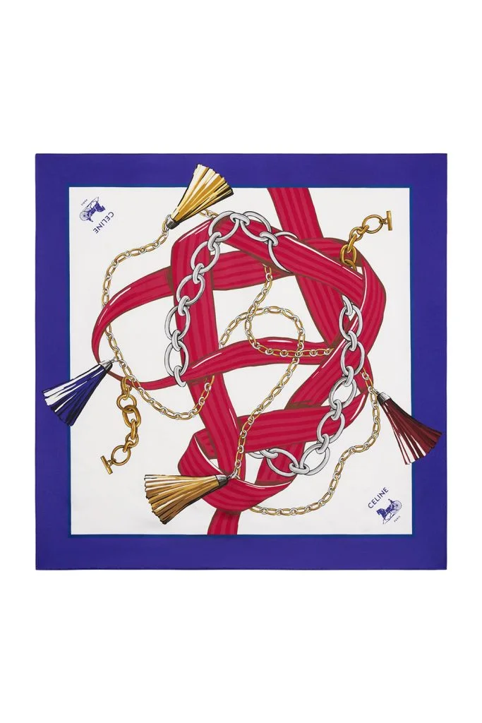 Celine Square In Silk Twill Scarf 90