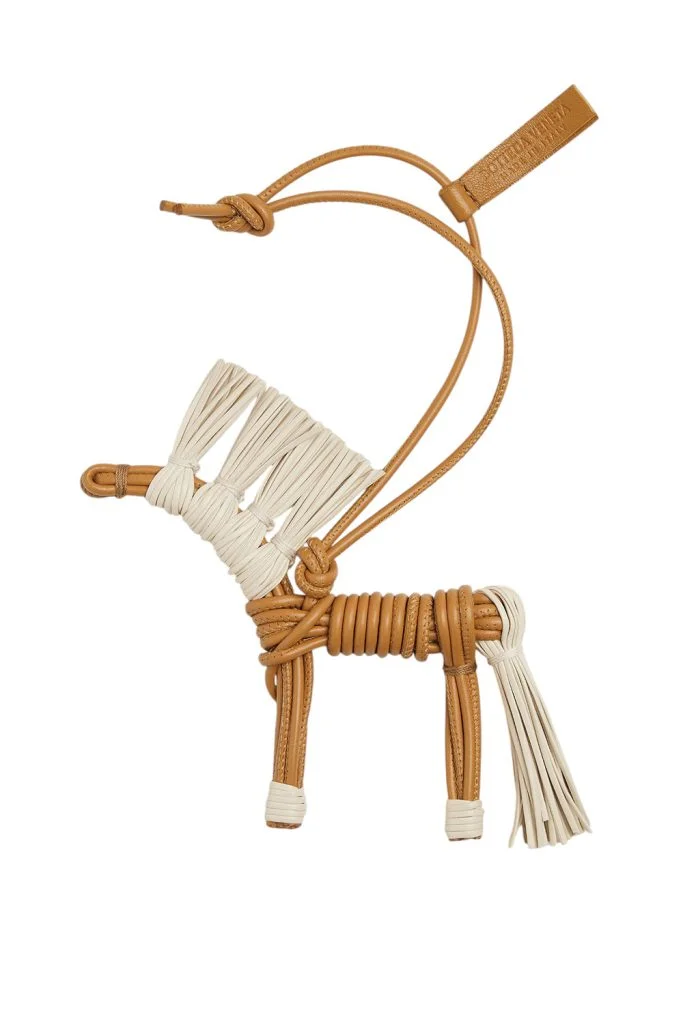 Bottega Veneta Straw Horse Charm