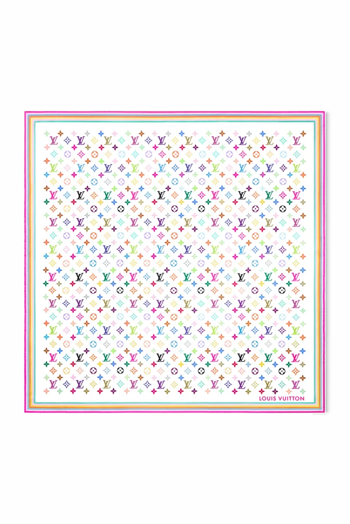 Louis Vuitton LV x TM Monogram Multicolor Square Scarf 90