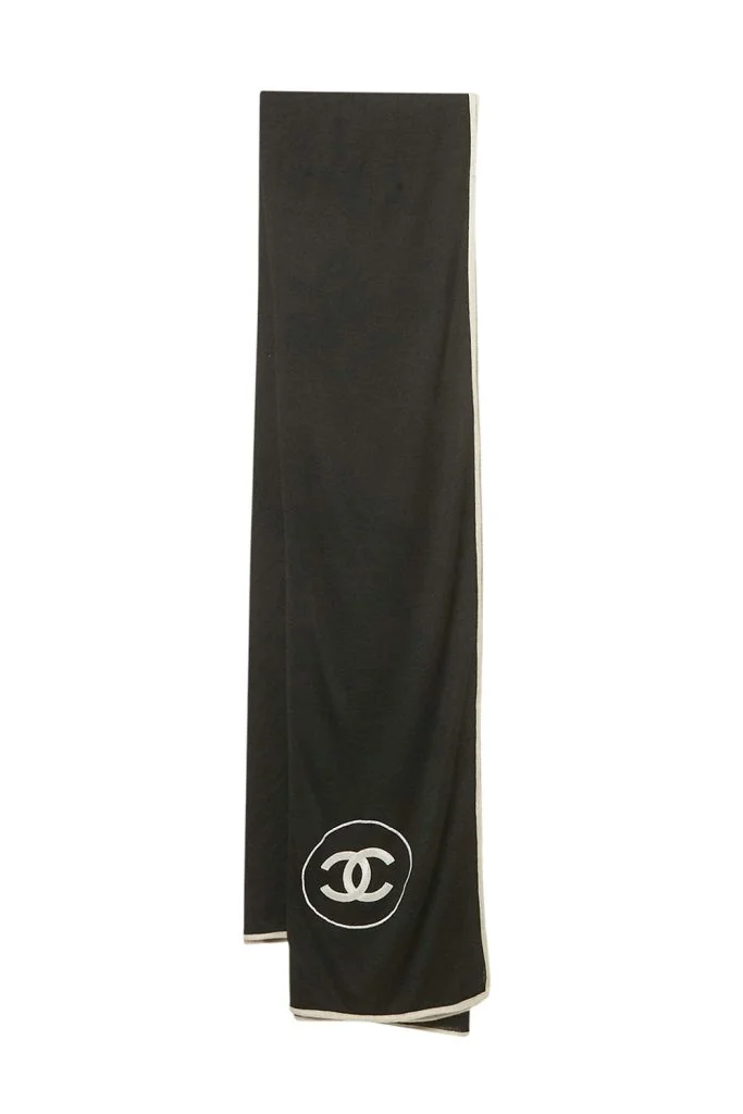 Chanel CC Embroidered Scarf