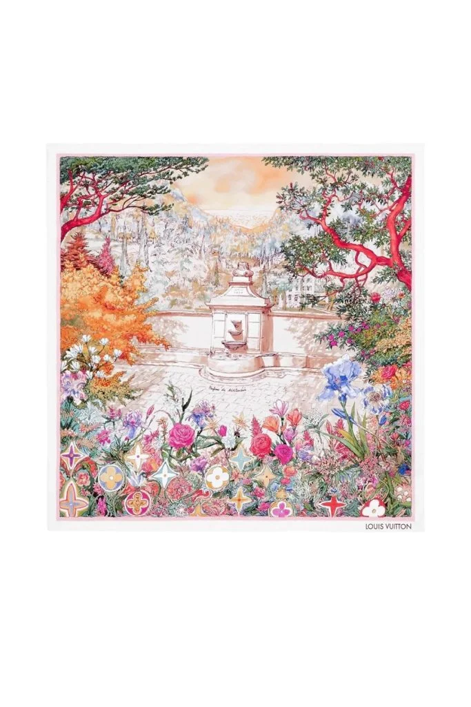 Louis Vuitton Parfums De Mediterranee Square Scarf 90