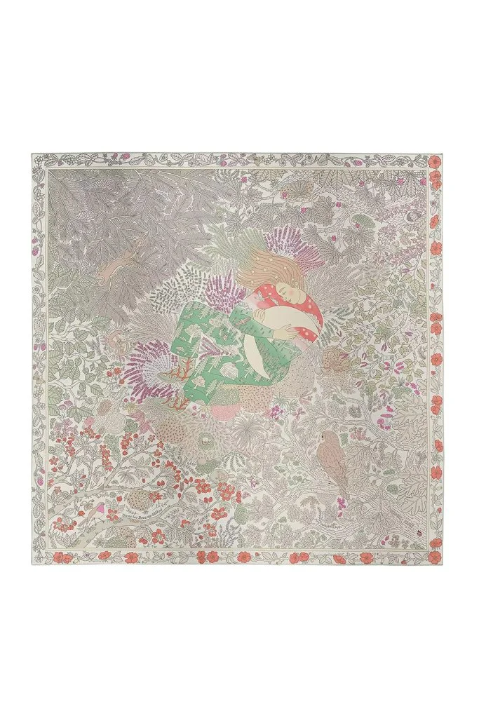 Hermes Dans les Bras De Selene Scarf 90