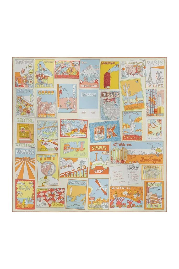 Hermes On Est Bien Ici Scarf 90