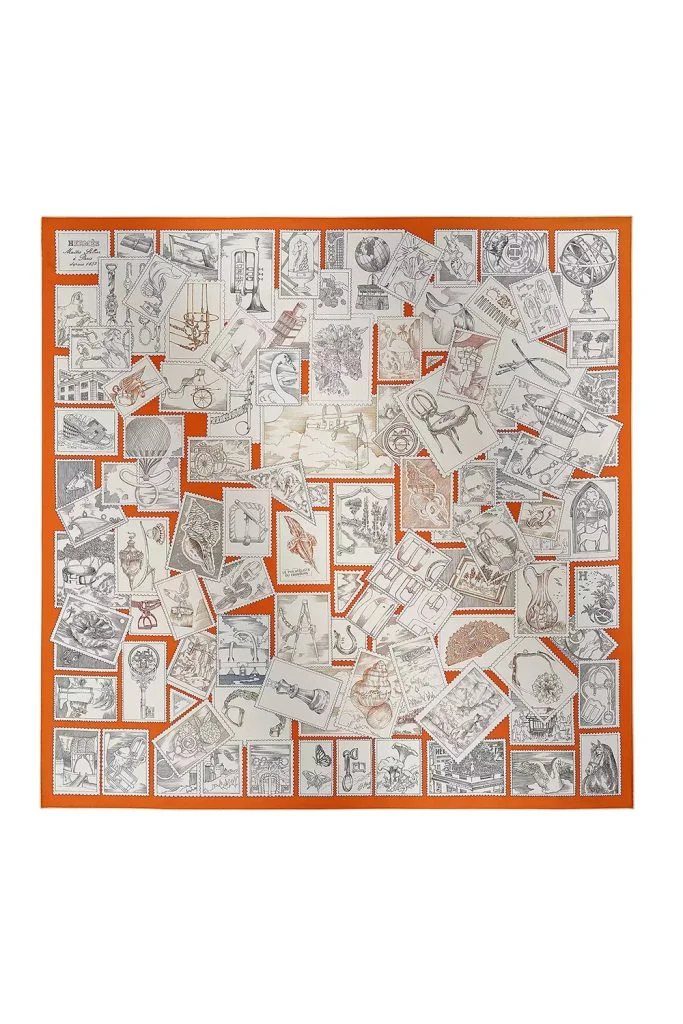 Hermes Le Philateliste Du Faubourg Scarf 90